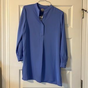 Anne Klein Dress/Shirt Long Sleeve M Peacock Blue